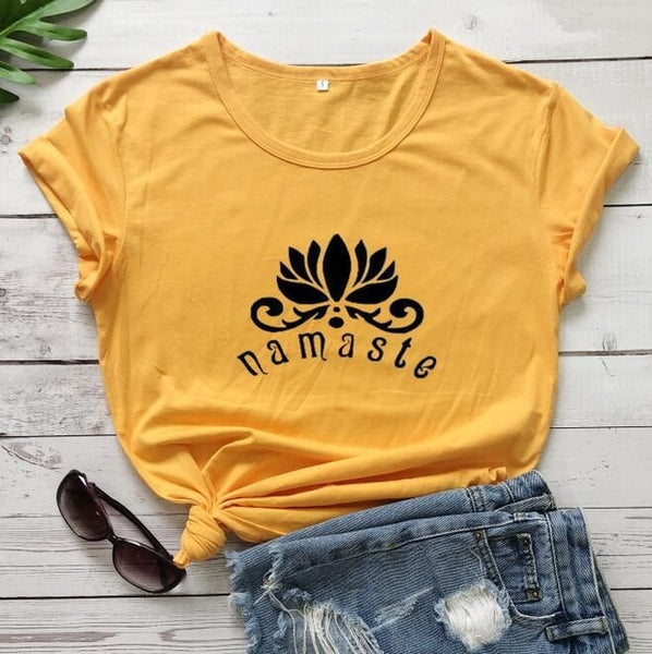 Namaste Lotus Flower Tee Shirt