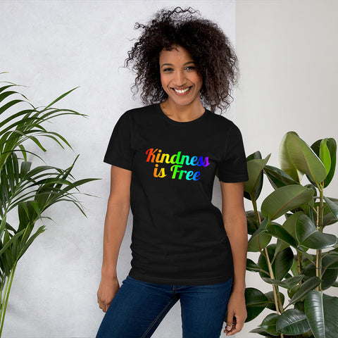 Kindness is Free Tee Shirt - Rainbow